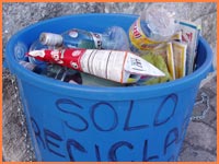 Recycling in Cozumel.