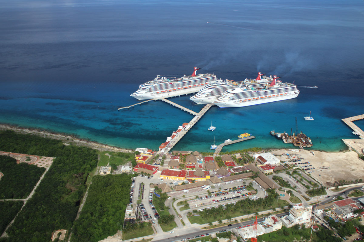 cozumel cruise ship port map